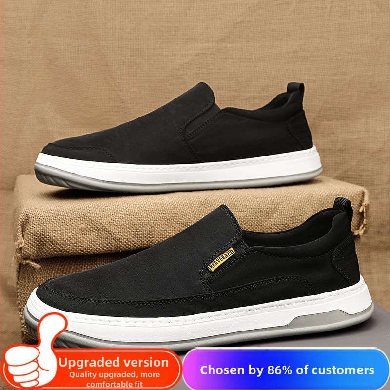 Pánske plátené topánky na jar a jeseň 2024, nové letné priedušné ležérne tenisky, pánske nazúvacie topánky s mäkkou podrážkou, staré pekinské plátené topánky