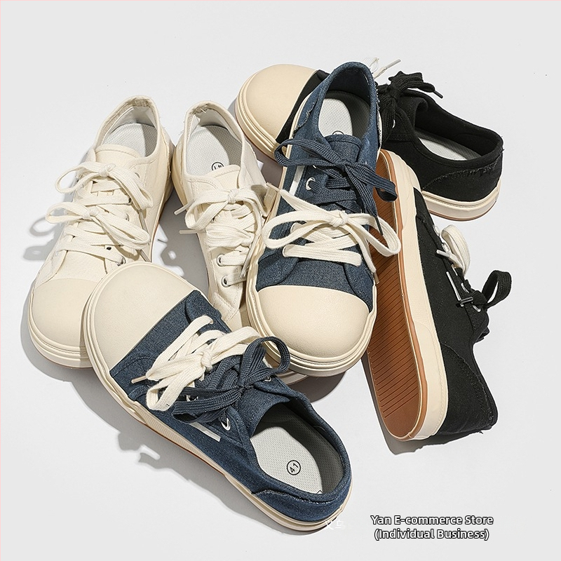 2024 Nový príchod Jesenné Jarné a jesenné plátené topánky Pánske ležérne Trendy Univerzálne tenisky Big Head Mickey Pár Dva páry látkových topánok