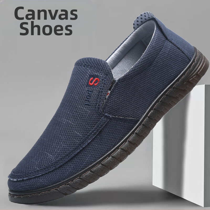 Vanad Pekingi riidest kingad meestele, kerged ja hingavad, keskealistele ja eakatele isadele mõeldud kingad, pehme põhjaga veiselihast tallaga, vanemate inimeste pluss-suuruses meeste kingad, partii