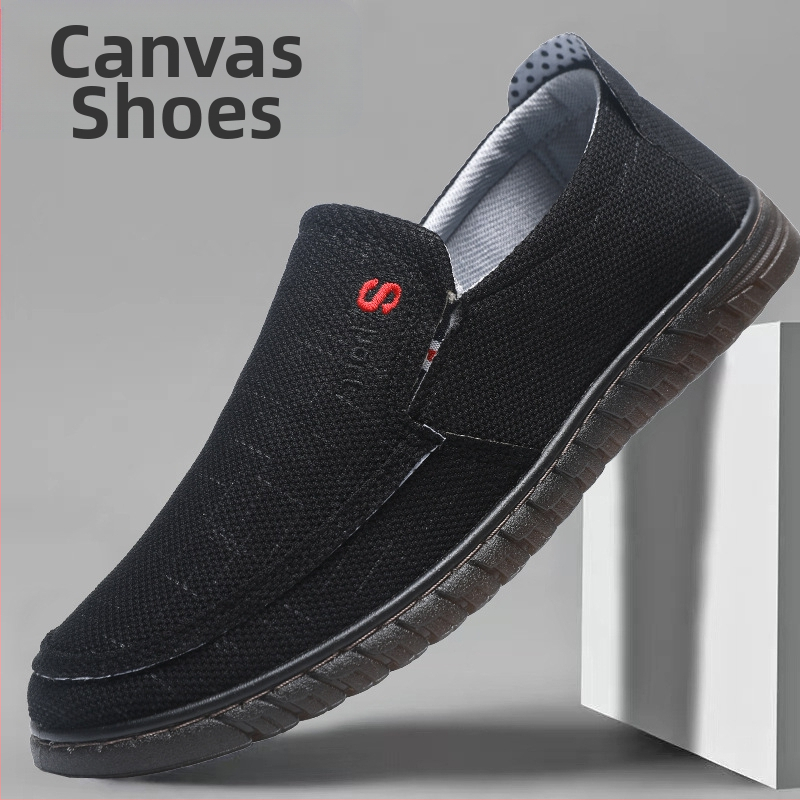 Стари пекински платнени обувки за мъже, леки, дишащи, за средна и по-възрастни татковци, меко дъно с говежда подметка, за възрастни хора, големи размери, мъжки обувки, партида