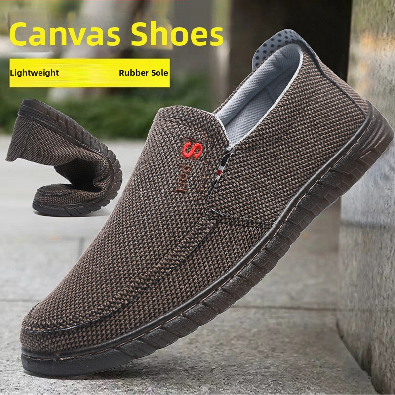 Стари пекински платнени обувки за мъже, леки, дишащи, за средна и по-възрастни татковци, меко дъно с говежда подметка, за възрастни хора, големи размери, мъжки обувки, партида