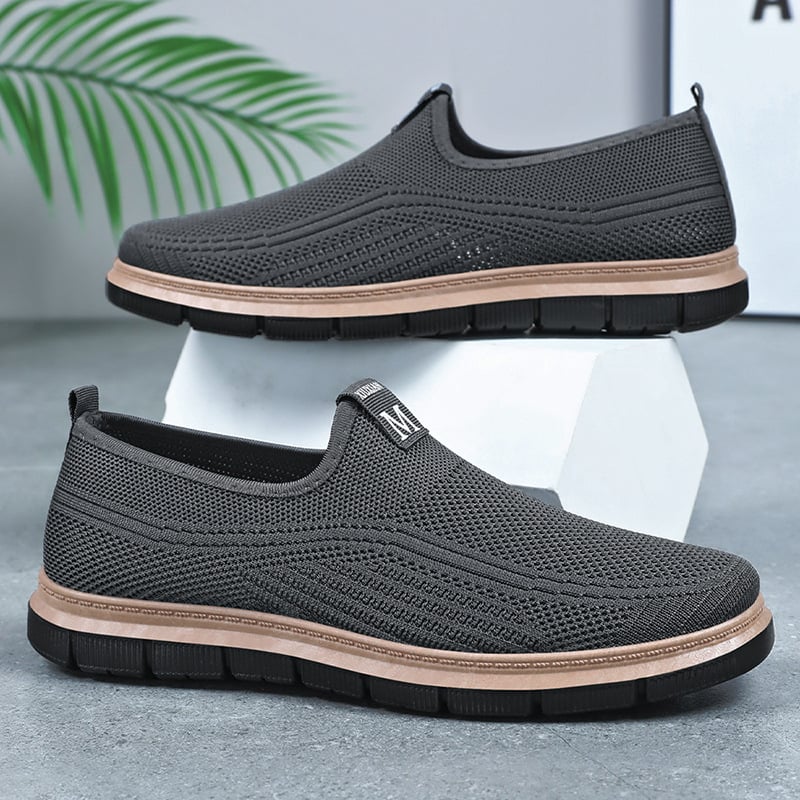 Pantofi bărbătești, pantofi respirabili Fly-Knit, fără miros, pantofi bărbătești mărimi mari, pantofi casual, pantofi slip-on pentru bărbați, pantofi pentru tătici