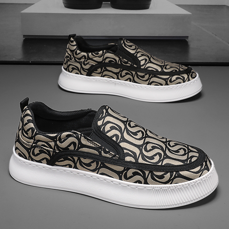 Pantofi sport casual pentru bărbați, cu talpă groasă, respirabili, de vară 2024, pantofi sport, leneși, cu un singur strat, acoperiți cu pânză