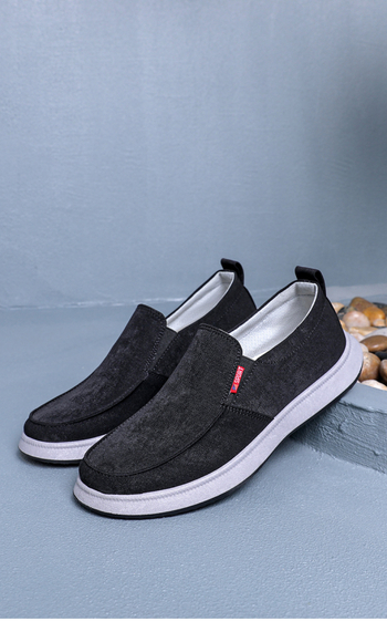 Vīriešu uzvelkamie audekla apavi, sporta ikdienas, korejiešu modes, elpojoši, neslīdoši, ikdienas, veci Pekinas vīriešu auduma apavi