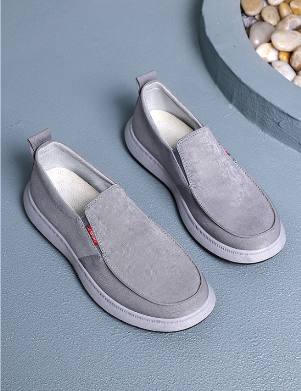 Vīriešu uzvelkamie audekla apavi, sporta ikdienas, korejiešu modes, elpojoši, neslīdoši, ikdienas, veci Pekinas vīriešu auduma apavi