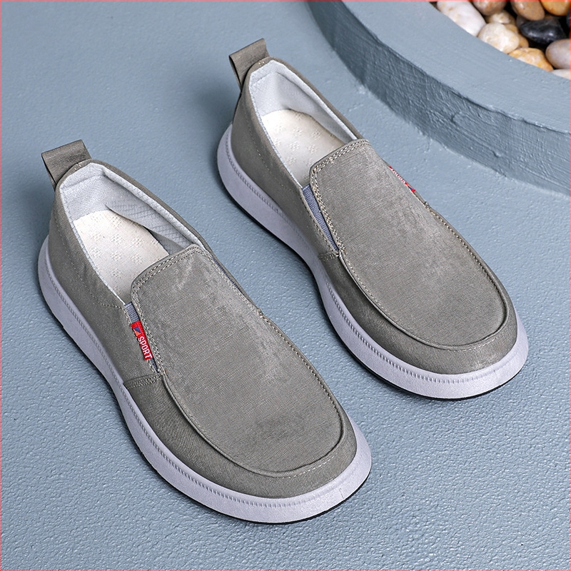 Vīriešu uzvelkamie audekla apavi, sporta ikdienas, korejiešu modes, elpojoši, neslīdoši, ikdienas, veci Pekinas vīriešu auduma apavi
