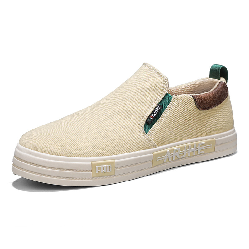 2024. gada rudens ikdienas vīriešu apavi Vīriešu audekla uzvelkamie apavi Korejiešu stila moderni uzvelkamie apavi Visiem piemēroti ikdienas plakanie apavi