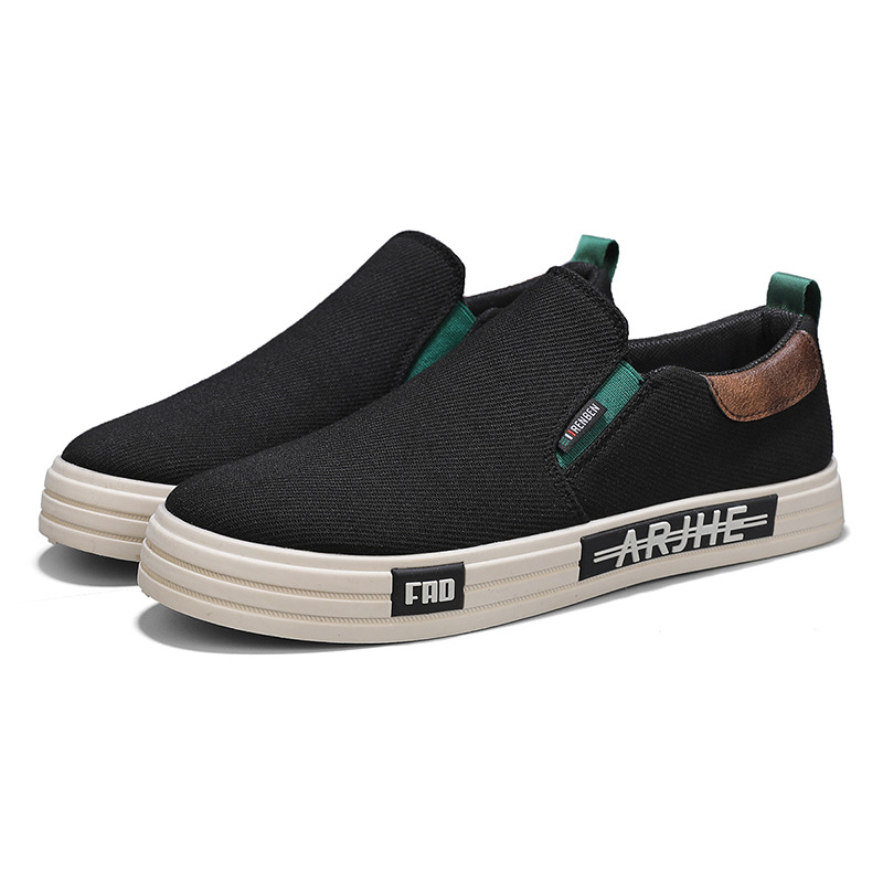 2024. gada rudens ikdienas vīriešu apavi Vīriešu audekla uzvelkamie apavi Korejiešu stila moderni uzvelkamie apavi Visiem piemēroti ikdienas plakanie apavi