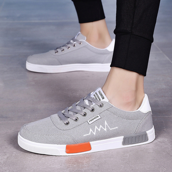 Φθινοπωρινά μοντέρνα παπούτσια sneakers ανδρικά παπούτσια Κορεάτικα μοντέρνα καλοκαιρινά ανδρικά casual παπούτσια skate, all-match παπούτσια για φοιτητές από καμβά