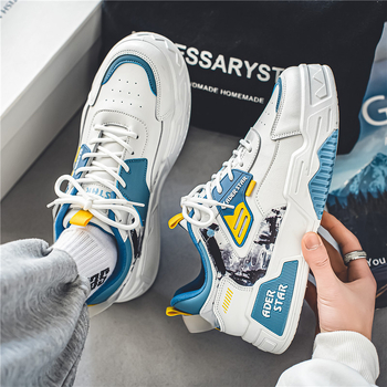 Πρωτότυπα ανδρικά παπούτσια niche, καλοκαιρινά, αναπνεύσιμα, casual sneakers, φοιτητική μόδα, μάρκας μόδας, χοντρό κάτω μέρος, αυξανόμενο ύψος, αθλητικά λευκά παπούτσια
