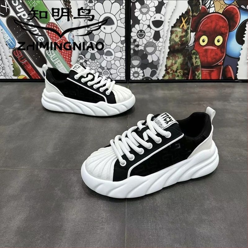 Pantofi sport bărbați cu talpă groasă, respirabil, cu plasă, pantofi sport ...