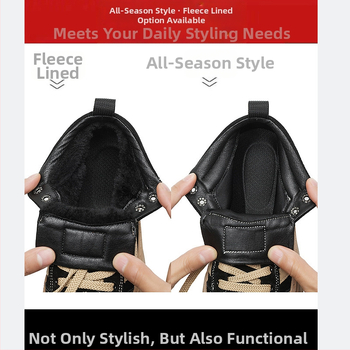 Γούνινα Δερμάτινα Ανδρικά Παπούτσια Φθινοπωρινής Σεζόν Γνήσια Δερμάτινα Ψηλόμεσα Παπούτσια Μοντέρνα Χοντρή Σόλα Μεσαίου Μεγέθους Casual Άνοιξη Νέα Παπούτσια Ανδρικά Μοντέρνα Παπούτσια