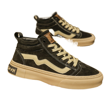 Γούνινα Δερμάτινα Ανδρικά Παπούτσια Φθινοπωρινής Σεζόν Γνήσια Δερμάτινα Ψηλόμεσα Παπούτσια Μοντέρνα Χοντρή Σόλα Μεσαίου Μεγέθους Casual Άνοιξη Νέα Παπούτσια Ανδρικά Μοντέρνα Παπούτσια