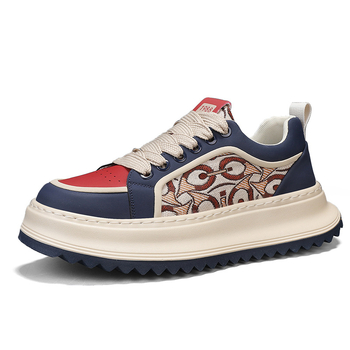 Παπούτσια Four Seasons με χοντρή σόλα και ασορτί χρωματική απόχρωση, ανδρικά παπούτσια 2025, άνετα αθλητικά, casual, σε ασορτί στιλ, για φοιτητές.