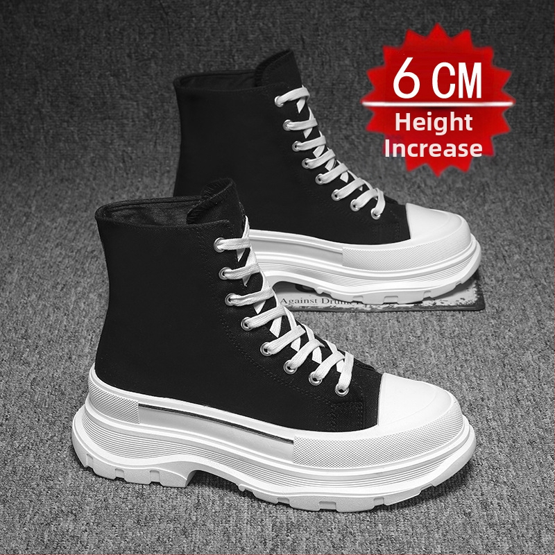 Comic-Con kõrged kingad 1210 meeste lõuendikingad mustad platvormtallaga Martin saapad vabaaja kõrged lauakingad