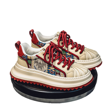 Muške cipele Proljeće i jesen 2025. Novi unos Luksuzne višenamjenske modne moderne cipele Nacionalno trendi internetske poznate muške ležerne cipele s debelim potplatom i okruglim vrhom