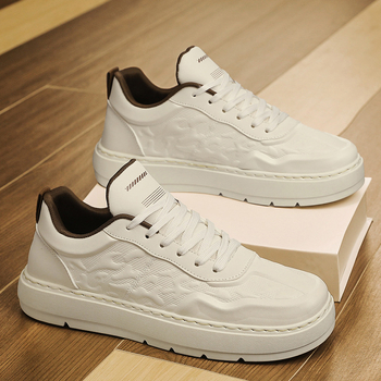 Personalizované 3D reliéfne stereo ležérne pánske topánky, trendy hrubá podrážka, módne doskové topánky, študentské športové biele topánky, jesenný nový produkt