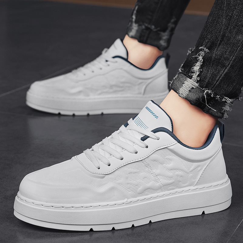 Personalizované 3D reliéfne stereo ležérne pánske topánky, trendy hrubá podrážka, módne doskové topánky, študentské športové biele topánky, jesenný nový produkt