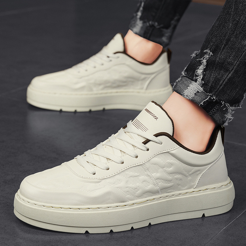 Personalizované 3D reliéfne stereo ležérne pánske topánky, trendy hrubá podrážka, módne doskové topánky, študentské športové biele topánky, jesenný nový produkt