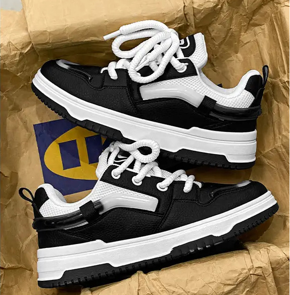 Pantofi de sport pentru bărbați, pantofi sport din piele, impermeabili, cu creștere în înălțime, de primăvară, de înaltă calitate, casual, cu plată, pentru tineret, albi