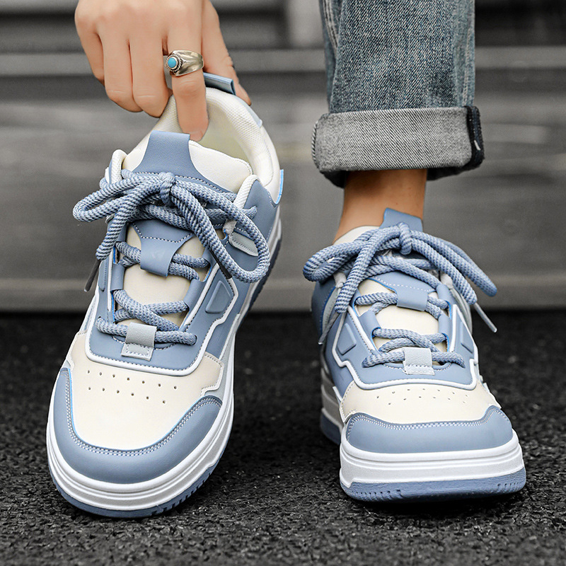 Pantofi de sport pentru bărbați, pantofi sport din piele, impermeabili, cu creștere în înălțime, de primăvară, de înaltă calitate, casual, cu plată, pentru tineret, albi