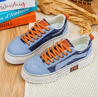 Vīriešu ikdienas apavi ar zemu augšdaļu, biezu zoli un audekla apavi no pārrobežu plus izmēra 2025. gada pavasara sprādzieniem.