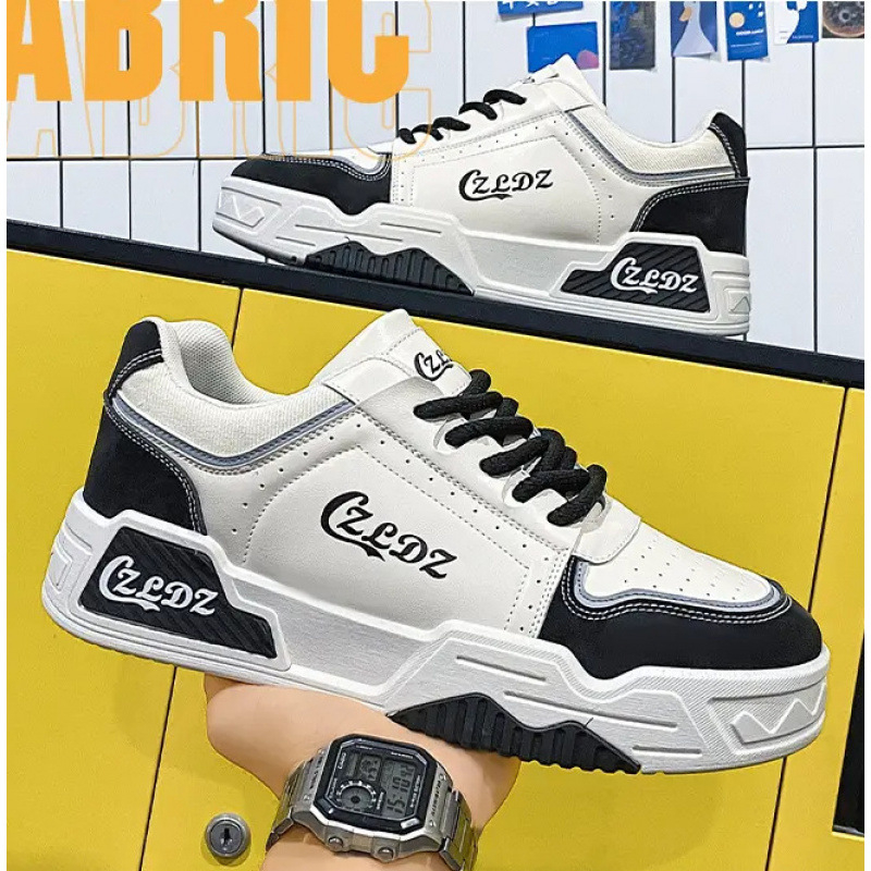 Fekete-fehér panda boardcipő férfi új tavaszi és őszi diák Joker vastag talpú niche boardcipő megnövelt sport Xu Heng 5 évszak