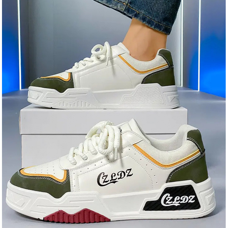 Fekete-fehér panda boardcipő férfi új tavaszi és őszi diák Joker vastag talpú niche boardcipő megnövelt sport Xu Heng 5 évszak