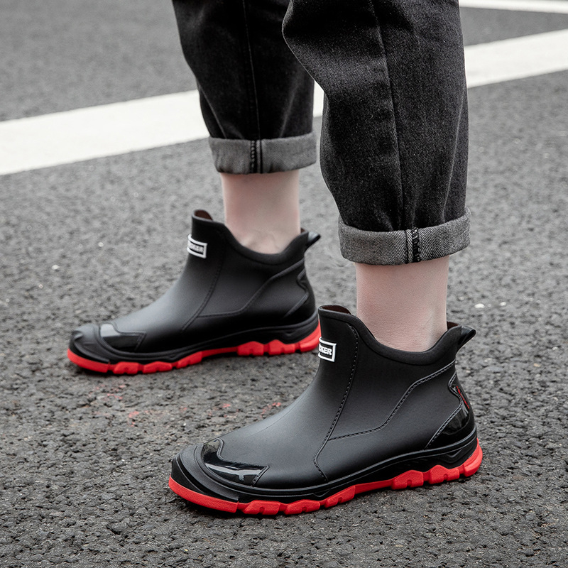 Hulgimüük meeste madala säärega lühikesed kummikud, köögikoka libisemiskindlad kulumiskindlad veekindlad kingad, autopesula kummist kingad