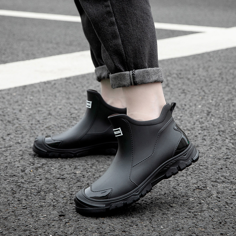 Hulgimüük meeste madala säärega lühikesed kummikud, köögikoka libisemiskindlad kulumiskindlad veekindlad kingad, autopesula kummist kingad