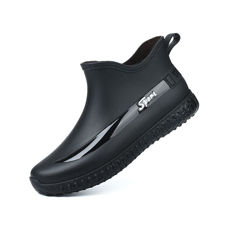 Lühikesed veekindlad kingad fliisvoodriga meeste õues kasutamiseks mõeldud kummist kingad köögiks ja ehitusplatsiks mõeldud kummikud täiskasvanutele mõeldud libisemiskindlad meeste kummikud talveks