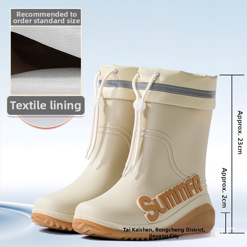 Ανδρικές μπότες βροχής 2024 νέα αδιάβροχα παπούτσια στο δωμάτιο του σωλήνα αντιολισθητικές μπότες βροχής καλοκαιρινά λαστιχένια παπούτσια ανδρών και γυναικών ελαφριά ανθεκτικά στη φθορά βροχερή μέρα