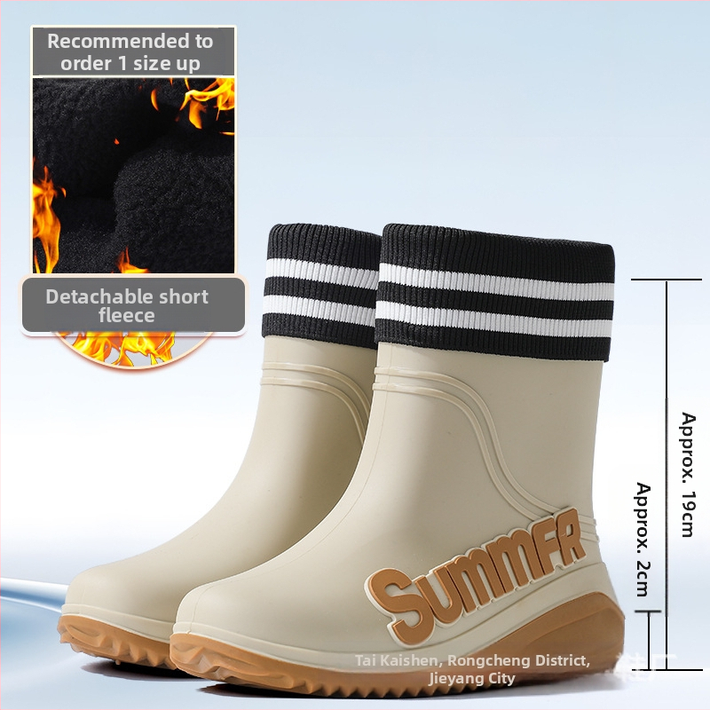 Ανδρικές μπότες βροχής 2024 νέα αδιάβροχα παπούτσια στο δωμάτιο του σωλήνα αντιολισθητικές μπότες βροχής καλοκαιρινά λαστιχένια παπούτσια ανδρών και γυναικών ελαφριά ανθεκτικά στη φθορά βροχερή μέρα