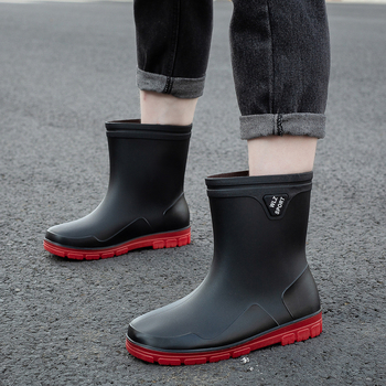 Μπότες βροχής ανδρικές καλοκαιρινές μπότες 2023 νέες καλοκαιρινές κουζίνες εργασίας προστασία εργασίας παπούτσια νερού ψάρεμα λαστιχένια παπούτσια βροχερή μέρα αντιολισθητικές μπότες wading
