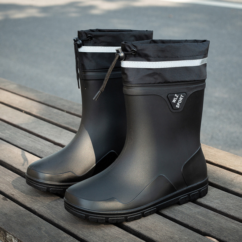 Μπότες βροχής ανδρικές καλοκαιρινές μπότες 2023 νέες καλοκαιρινές κουζίνες εργασίας προστασία εργασίας παπούτσια νερού ψάρεμα λαστιχένια παπούτσια βροχερή μέρα αντιολισθητικές μπότες wading