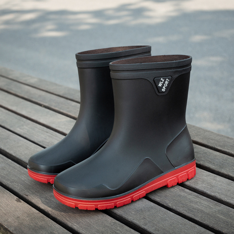 Μπότες βροχής ανδρικές καλοκαιρινές μπότες 2023 νέες καλοκαιρινές κουζίνες εργασίας προστασία εργασίας παπούτσια νερού ψάρεμα λαστιχένια παπούτσια βροχερή μέρα αντιολισθητικές μπότες wading