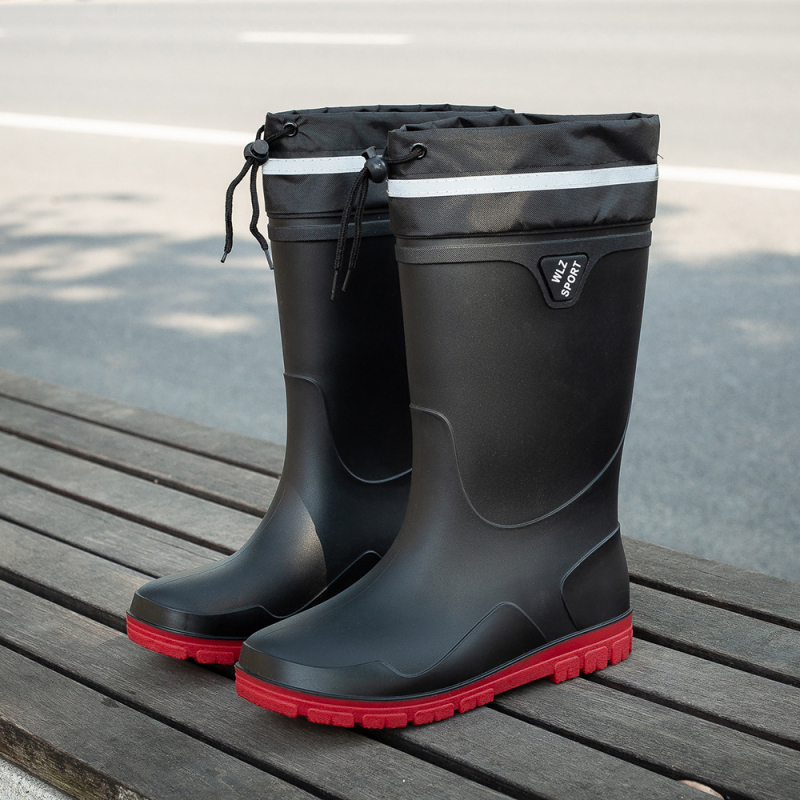 Μπότες βροχής ανδρικές καλοκαιρινές μπότες 2023 νέες καλοκαιρινές κουζίνες εργασίας προστασία εργασίας παπούτσια νερού ψάρεμα λαστιχένια παπούτσια βροχερή μέρα αντιολισθητικές μπότες wading