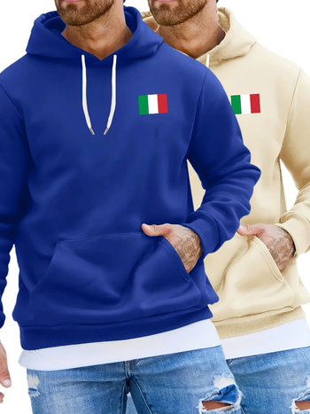 Nyomott kapucnis pulóver, férfi menő pulóver, férfi lezser mintás kapucnis pulóver őszi és téli utcai viseletre