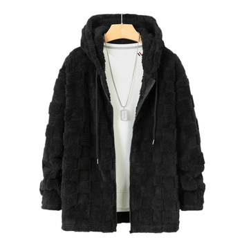 Трансграничен европейски и американски зимен мъжки нов удебелен суитшърт с качулка с полар, модерен ежедневен топ с цип за двойки