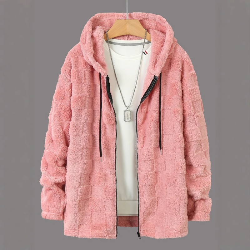Határokon átnyúló európai és amerikai téli férfi új, vastagított, polárbélésű, kapucnis pulóver, divatos, lezser felső, páros cipzáras kabát