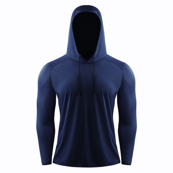 Lulu meeste spordiriiete top UV-kindel kapuutsiga pikkade varrukatega spordiriided kiiresti kuivavad jooksuriided korvpall päikesekaitse
