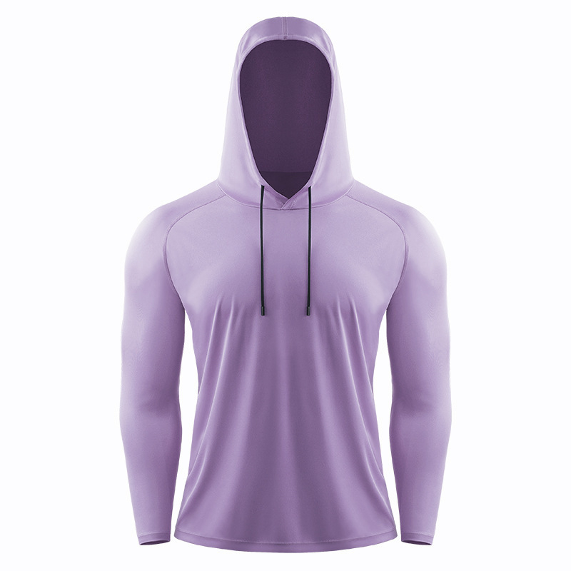 Lulu meeste spordiriiete top UV-kindel kapuutsiga pikkade varrukatega spordiriided kiiresti kuivavad jooksuriided korvpall päikesekaitse