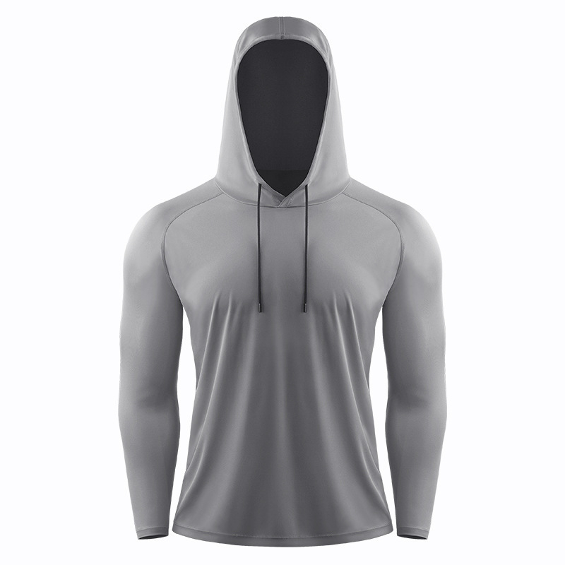 Lulu meeste spordiriiete top UV-kindel kapuutsiga pikkade varrukatega spordiriided kiiresti kuivavad jooksuriided korvpall päikesekaitse