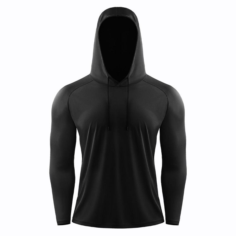 Lulu meeste spordiriiete top UV-kindel kapuutsiga pikkade varrukatega spordiriided kiiresti kuivavad jooksuriided korvpall päikesekaitse
