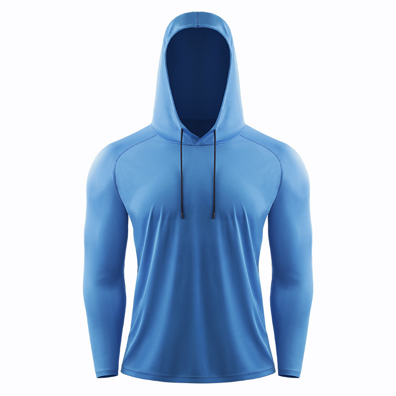 Lulu meeste spordiriiete top UV-kindel kapuutsiga pikkade varrukatega spordiriided kiiresti kuivavad jooksuriided korvpall päikesekaitse