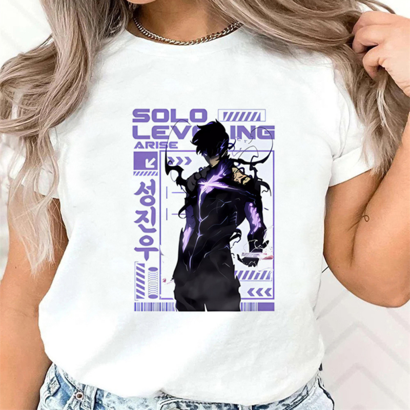 Tricou de vară cu mânecă scurtă și grafică Y2K gotic pentru fete, anime, singur, upgrade, tricou de vară