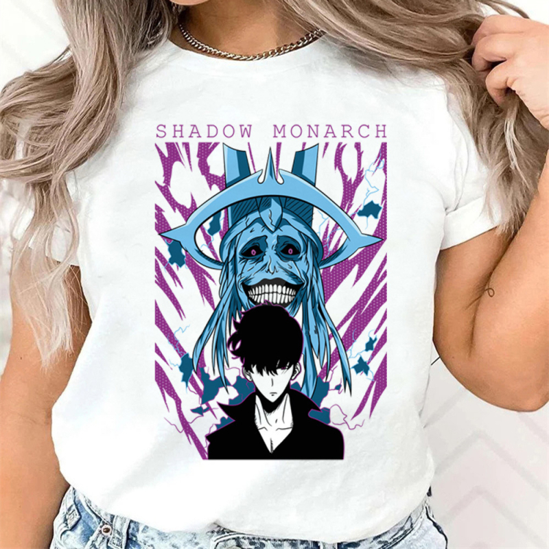 Tricou de vară cu mânecă scurtă și grafică Y2K gotic pentru fete, anime, singur, upgrade, tricou de vară