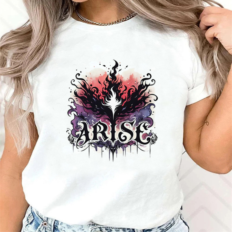 Tricou de vară cu mânecă scurtă și grafică Y2K gotic pentru fete, anime, singur, upgrade, tricou de vară