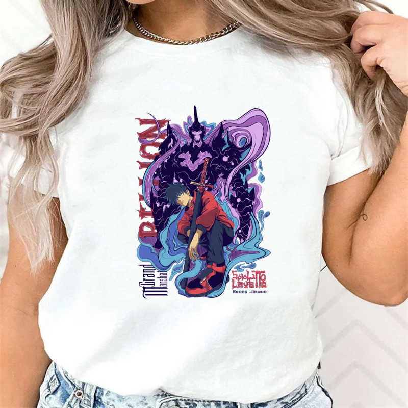 Tricou de vară cu mânecă scurtă și grafică Y2K gotic pentru fete, anime, singur, upgrade, tricou de vară