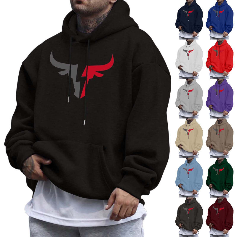 2025-ös, határokon átnyúló, új, kapucnis, laza, alkalmi, kapucnis pulóver, európai és amerikai férfi robbanásmintás pulóverfelső